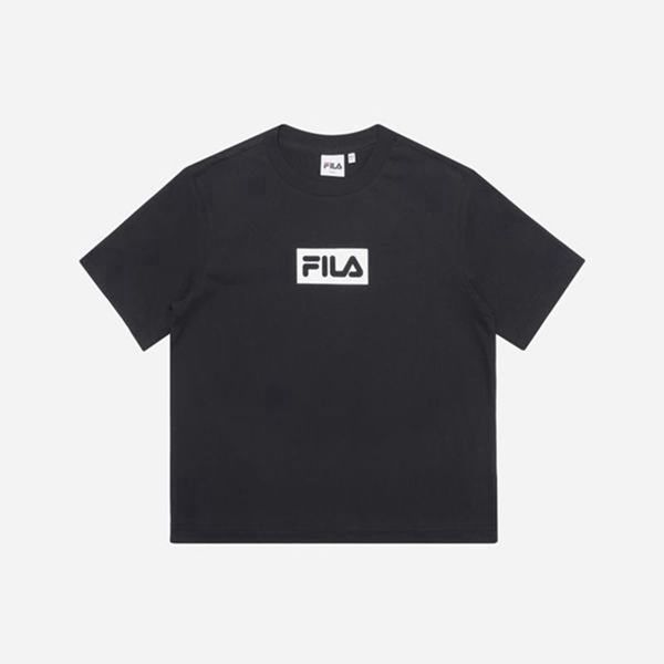 Camisetas Fila Mulher Pretas - Fila Crop S/S Outlet Portugal,CELO-95243